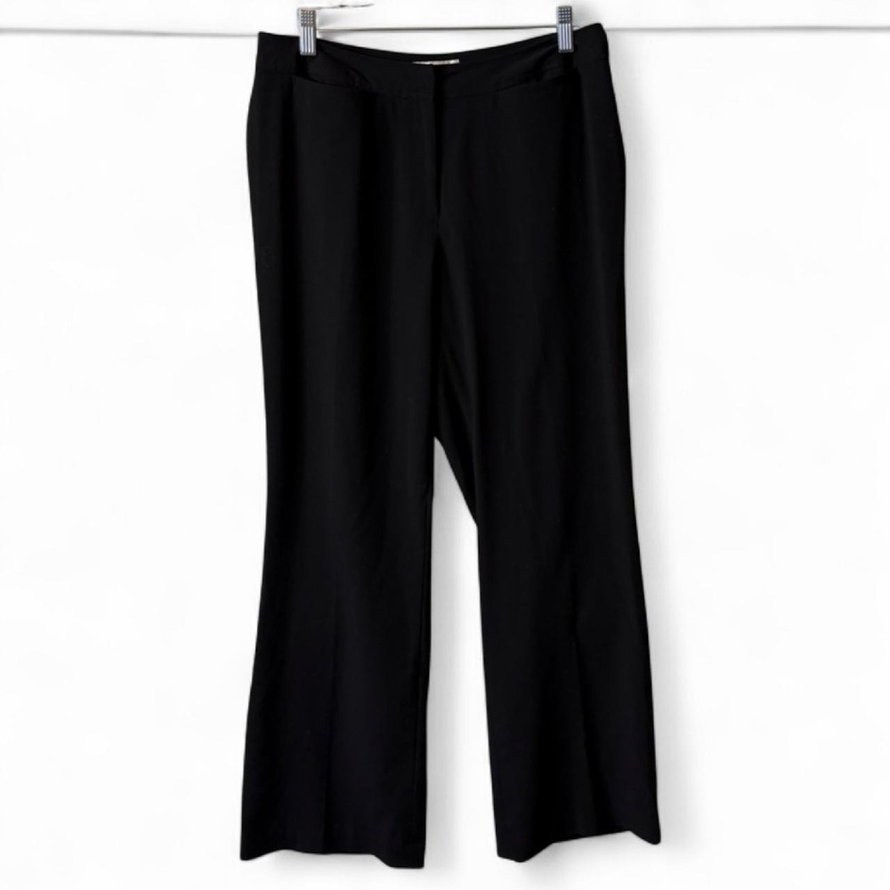 Vintage 90s Worthington Works Black Wide Leg Pants, Women's Size 12P